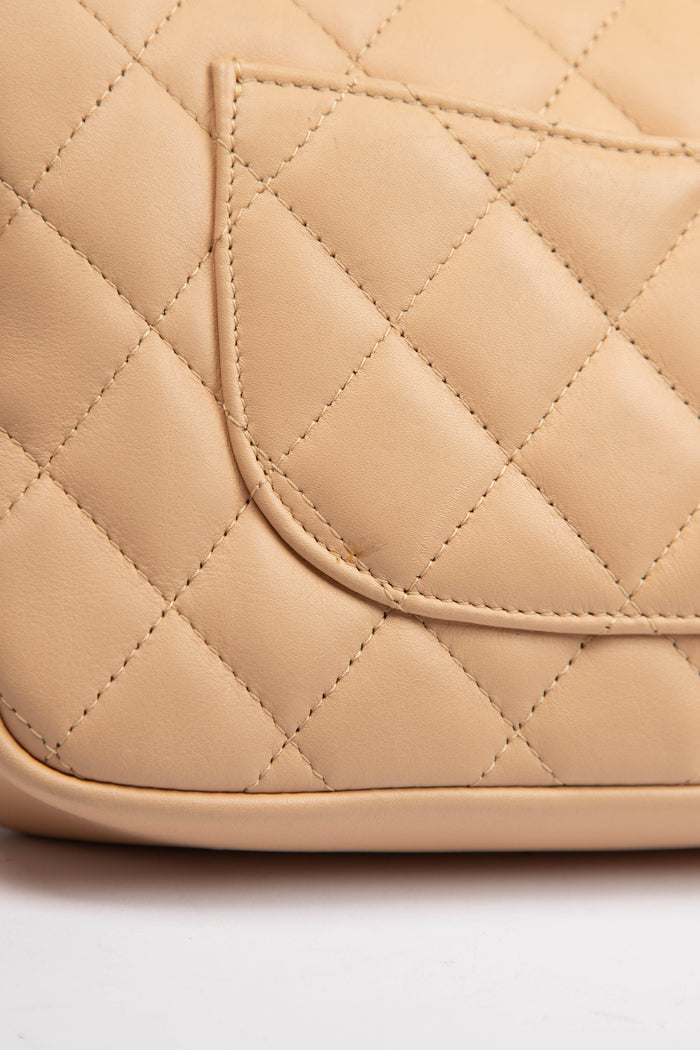 2000s Chanel Rue Cambon Beige Small Shoulder Bag