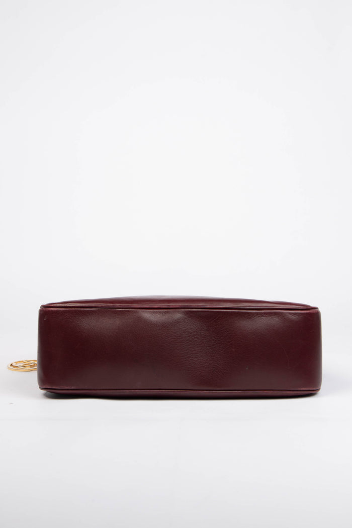 90s Chanel Burgundy Lambskin CC Tote Bag with 24k GHW