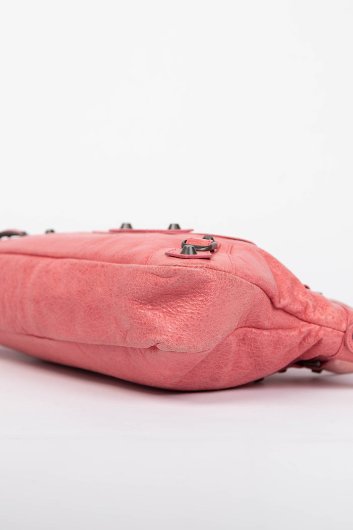 2010s Balenciaga Pink Leather First City Shoulder Bag