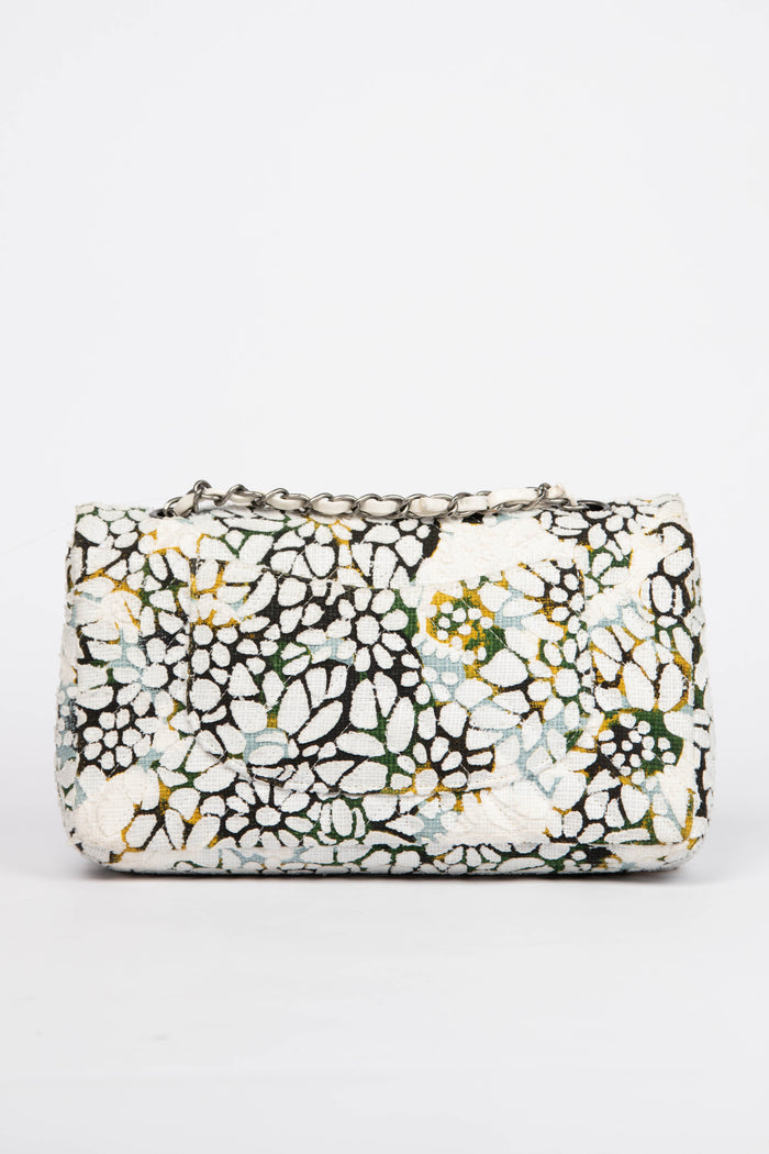 2015 Chanel Floral Tweed Medium Double Flap Shoulder Bag