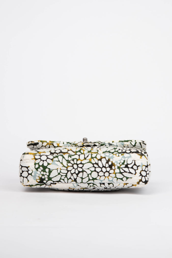 2015 Chanel Floral Tweed Medium Double Flap Shoulder Bag