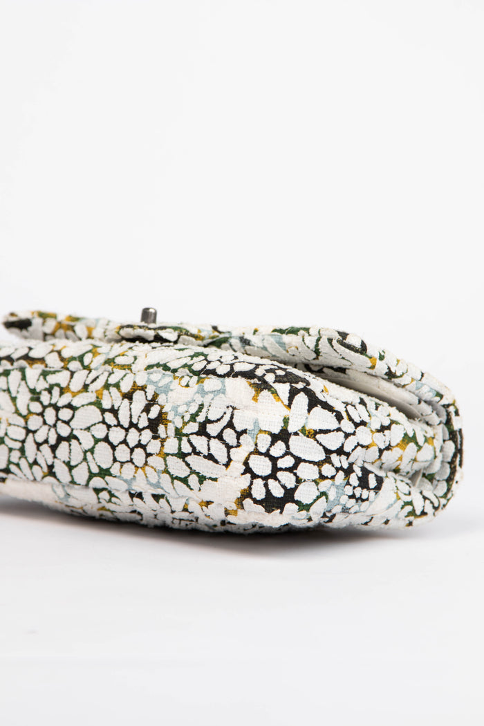 2015 Chanel Floral Tweed Medium Double Flap Shoulder Bag