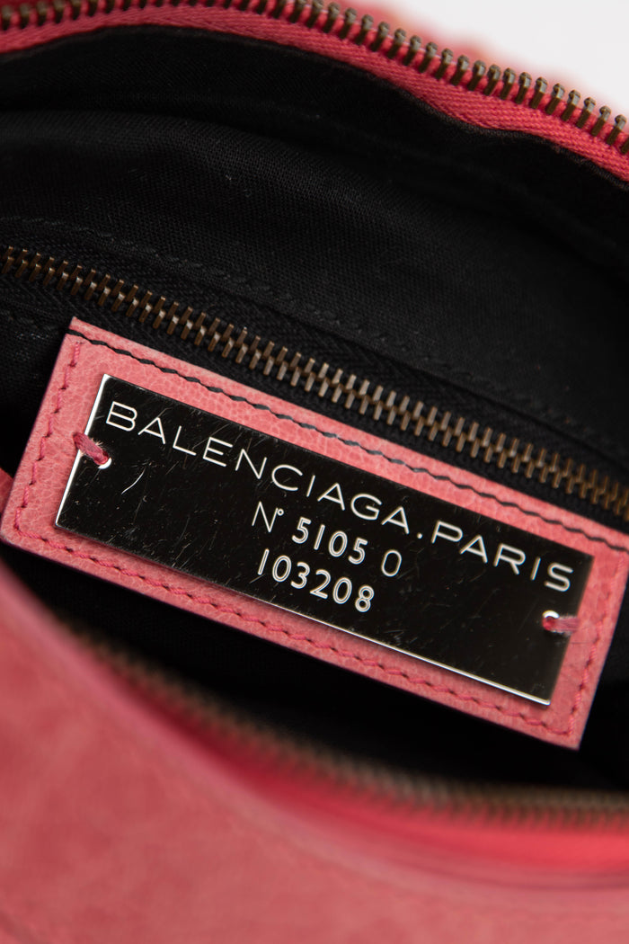 2010s Balenciaga Pink Leather First City Shoulder Bag