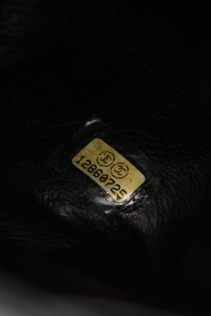 2000s Chanel Black Patent Leather Sideways Flap Shoulder Bag