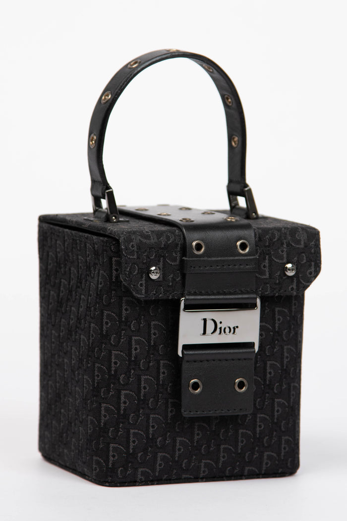RARE Christian Dior Diorissimo Trotter Street Chic Canvas Vanity Bag