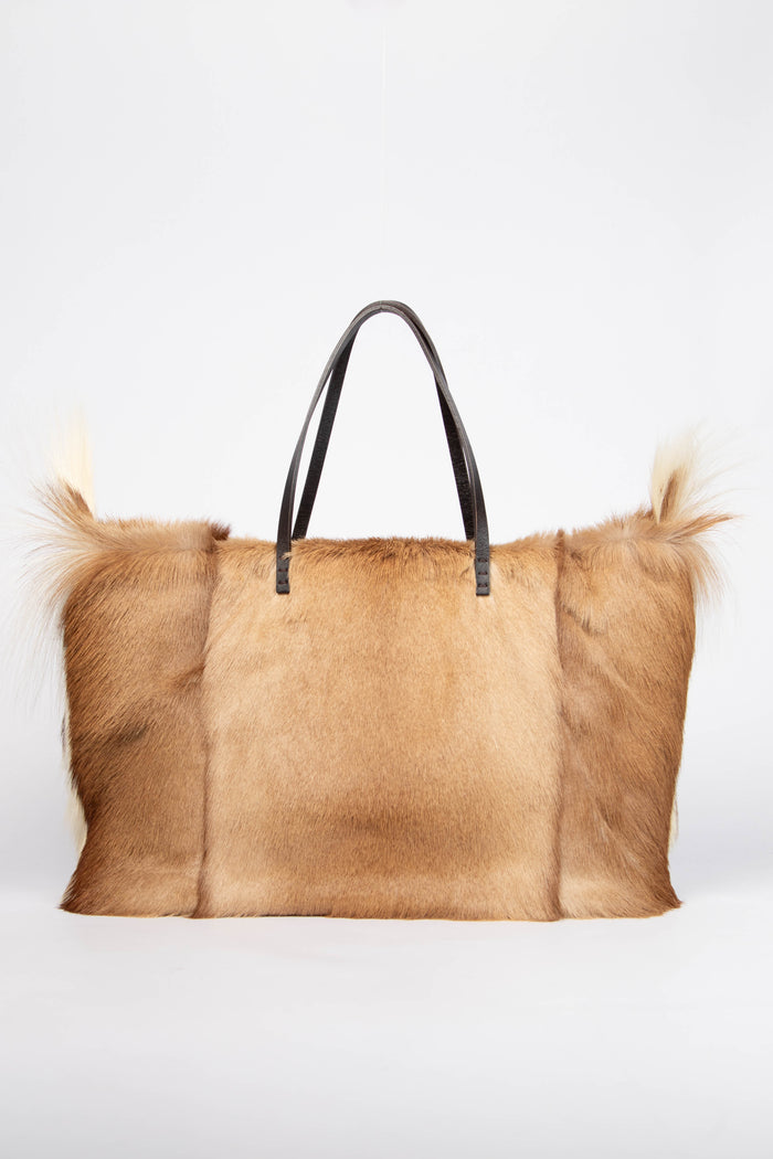 RARE Vintage Fendi Goat Hair Tote Bag