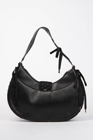 Vintage Christian Dior Galliano Black Leather Admit It Shoulder Bag