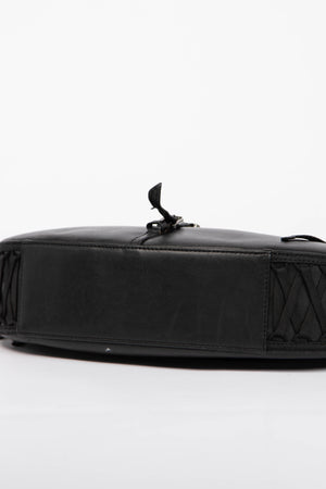 Vintage Christian Dior Galliano Black Leather Admit It Shoulder Bag