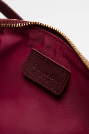 2000s Christian Dior Red Monogram Trotter Saddle Bag