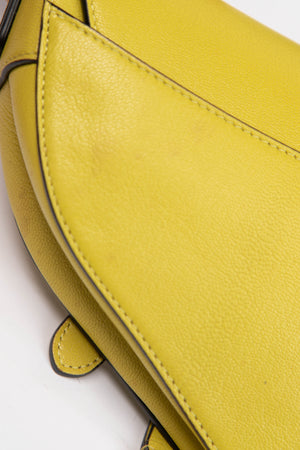 2010s Christian Dior Green Leather Mini Saddle Bag