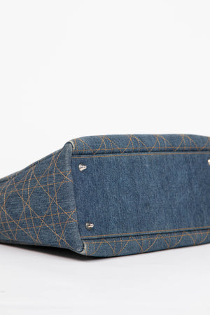Vintage Christian Dior Medium Denim Lady Dior