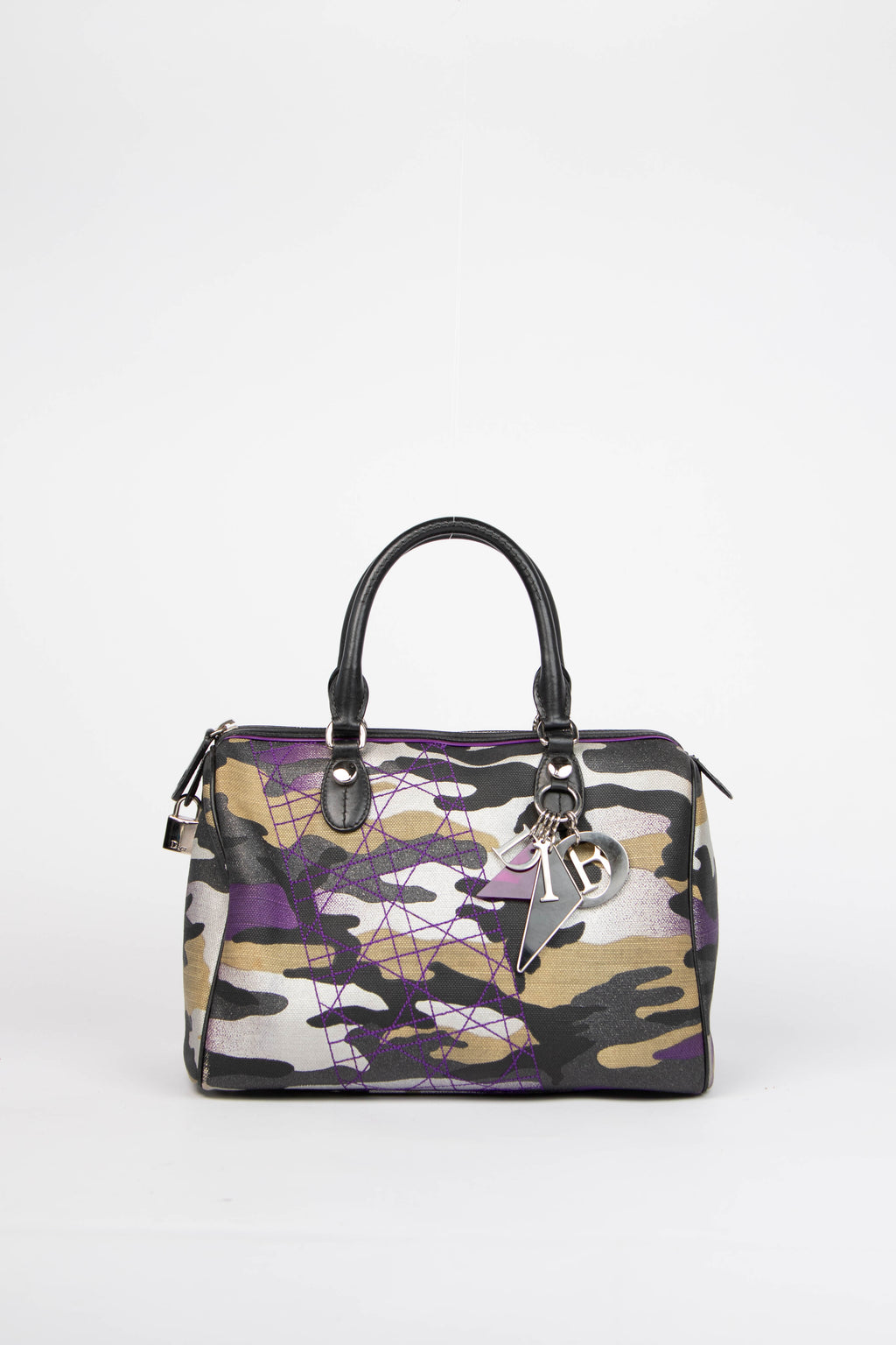 2000s Christian Dior Camo Medium Boston Bag
