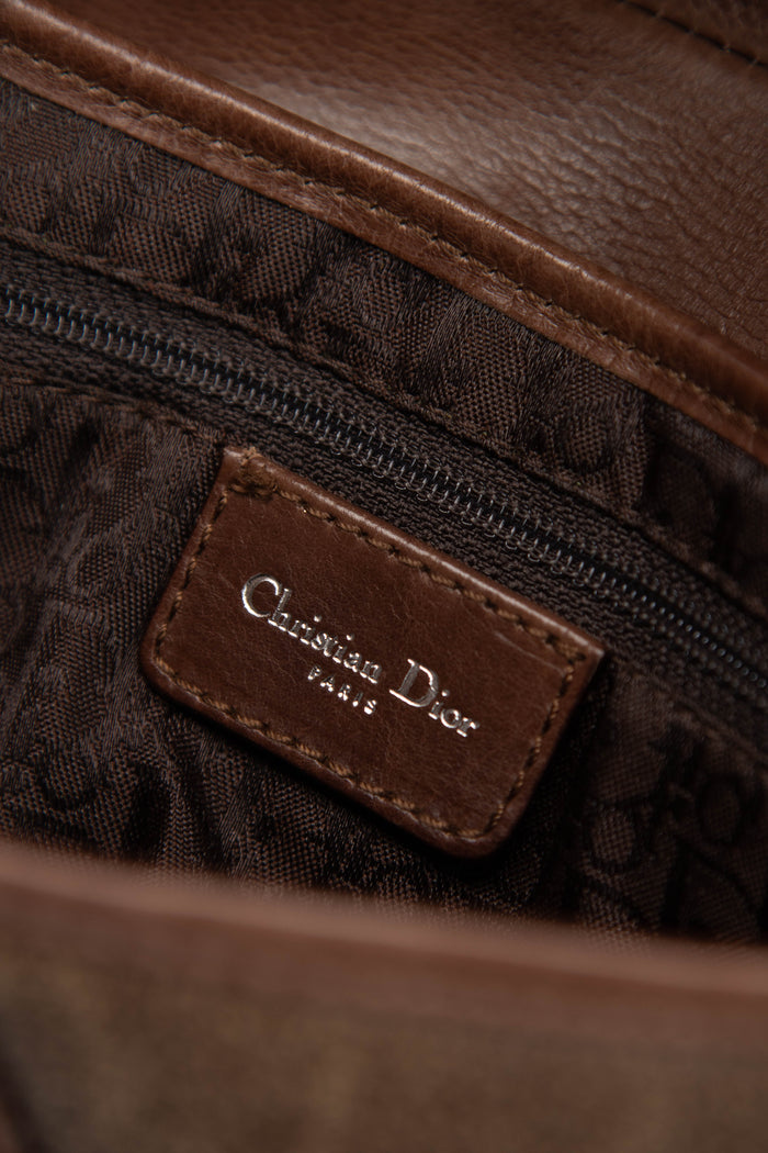 RARE 2000s Christian Dior Shearling Saddle Bag
