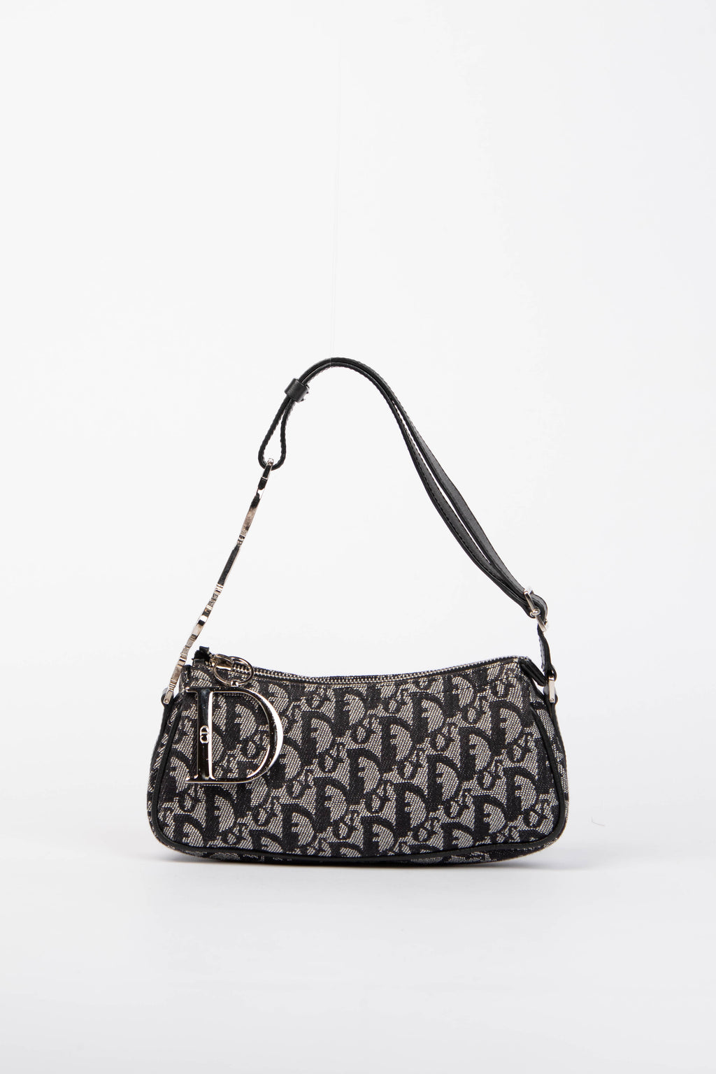 Vintage Christian Dior Black Monogram Spell Out Mini Shoulder