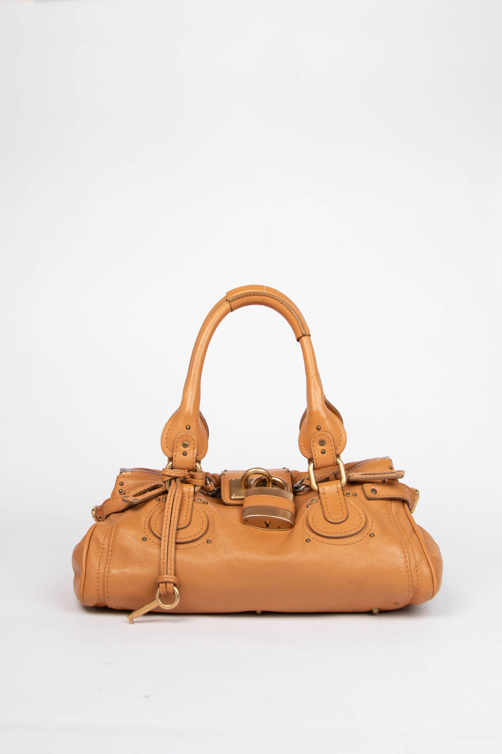 2000s Chloe Tan Leather Paddington Shoulder Bag