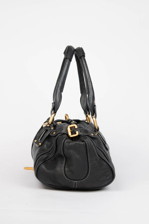 2000s Chloe Black Leather Paddington Shoulder Bag
