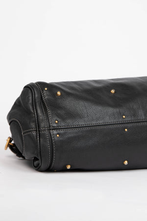 2000s Chloe Black Leather Paddington Shoulder Bag