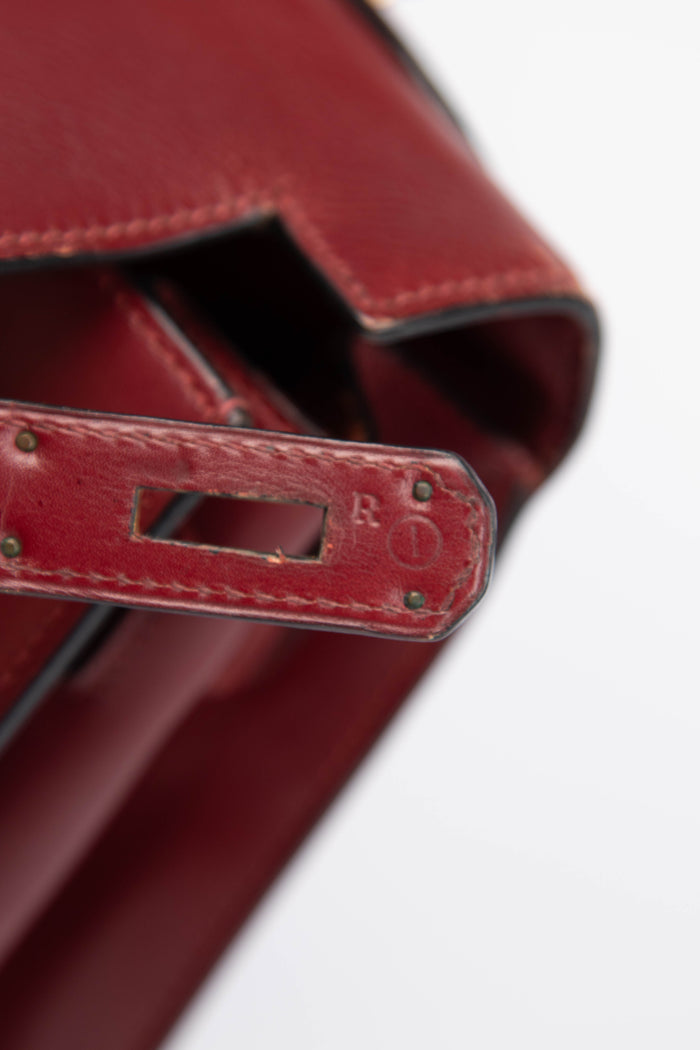 Hermès Kelly 32cm Rouge H Box Calf Handbag GHW