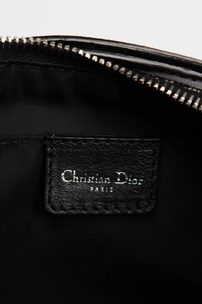 Vintage Christian Dior Black Monogram Spell Out Mini Shoulder