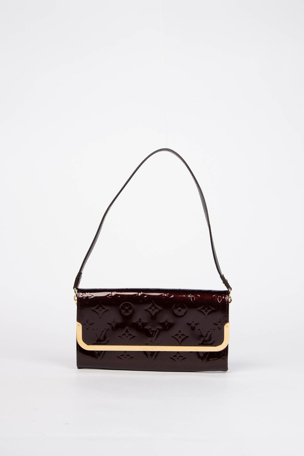 Vintage Louis Vuitton Oxblood Vernis Rossmore MM Shoulder Bag