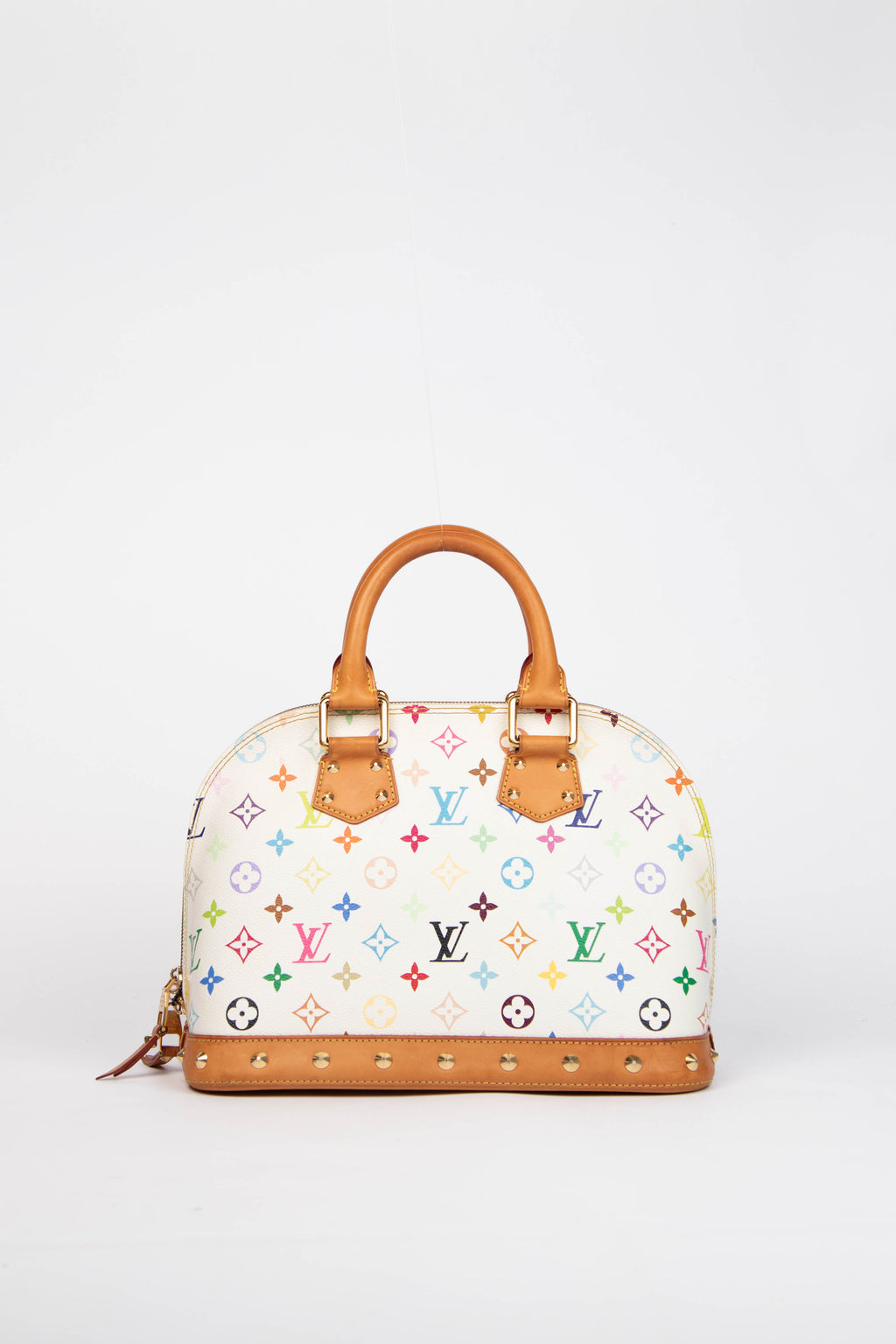 Vintage Louis Vuitton x Takashi Murakami White Monogram Alma PM