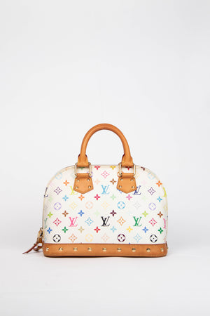 Vintage Louis Vuitton x Takashi Murakami White Monogram Alma PM