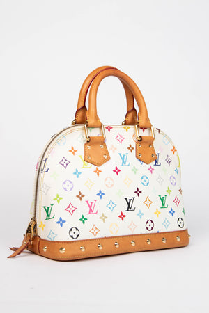 Vintage Louis Vuitton x Takashi Murakami White Monogram Alma PM