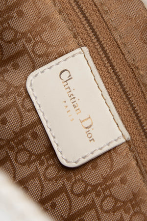 RARE 2000s Christian Dior White Python Saddle Bag