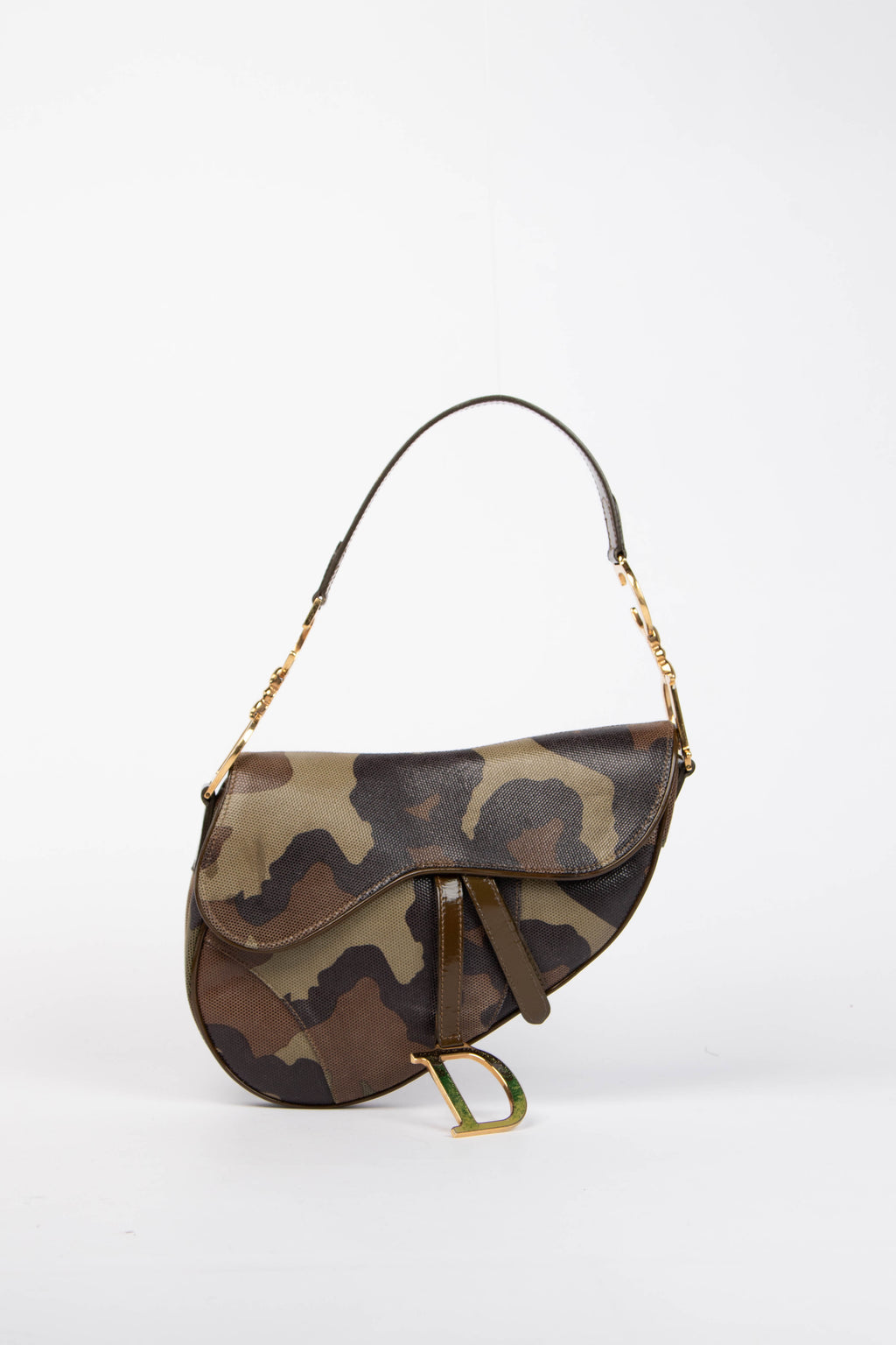 RARE 2000s Christian Dior Camo Saddle Bag