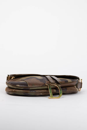 RARE 2000s Christian Dior Camo Saddle Bag