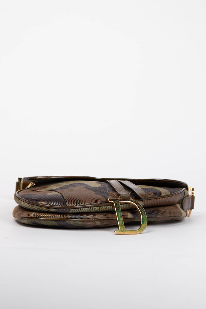 RARE 2000s Christian Dior Camo Saddle Bag