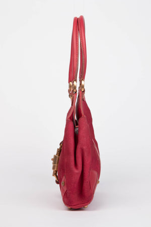 Vintage Gucci Pink Suede Bardot Jackie Shoulder Bag
