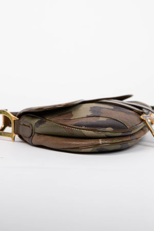 RARE 2000s Christian Dior Camo Saddle Bag