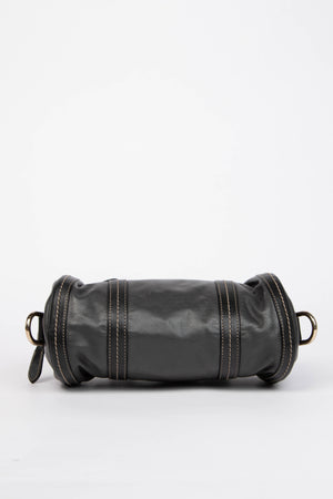 Vintage Gucci Black Leather Mini Duchessa Boston Bag