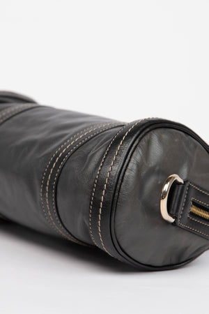 Vintage Gucci Black Leather Mini Duchessa Boston Bag