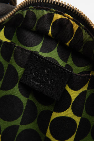 Vintage Gucci Black Leather Mini Duchessa Boston Bag