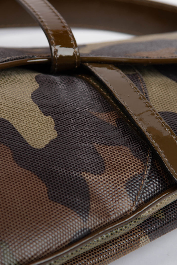 RARE 2000s Christian Dior Camo Saddle Bag