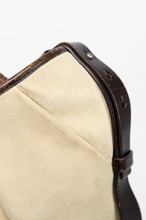 Vintage Yves Saint Laurent Suede Leather Mombasa Shoulder Bag