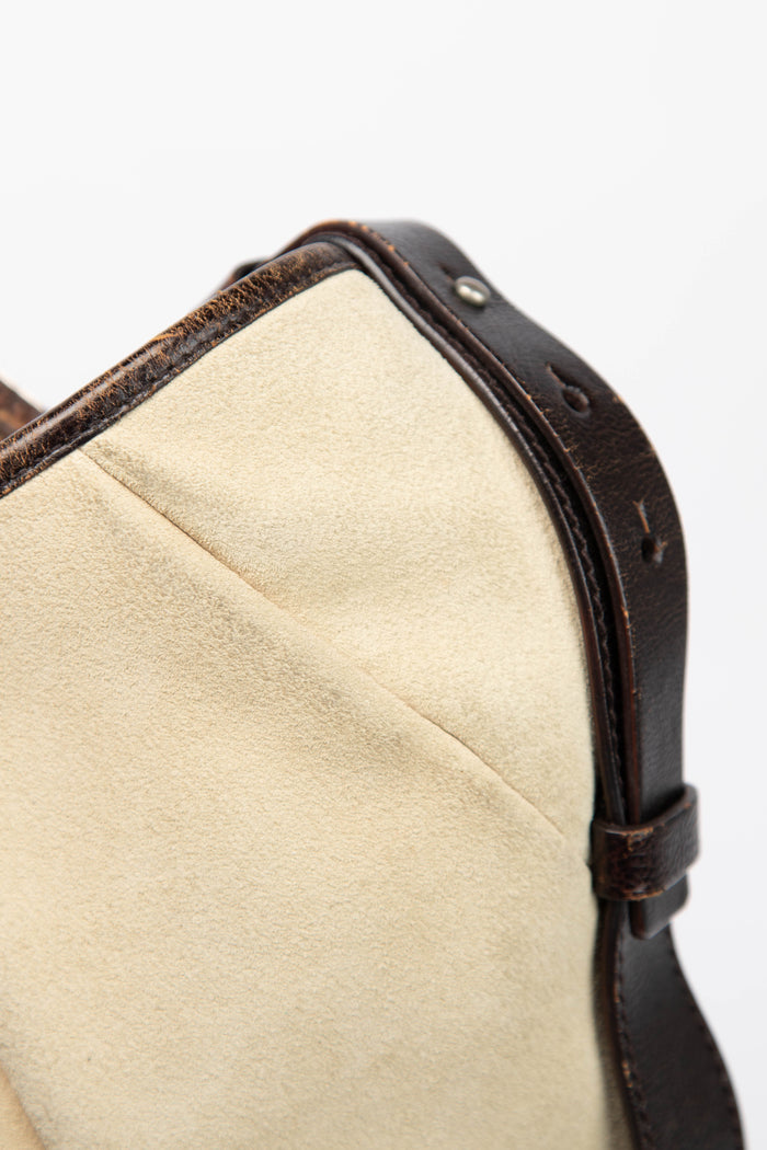 Vintage Yves Saint Laurent Suede Leather Mombasa Shoulder Bag