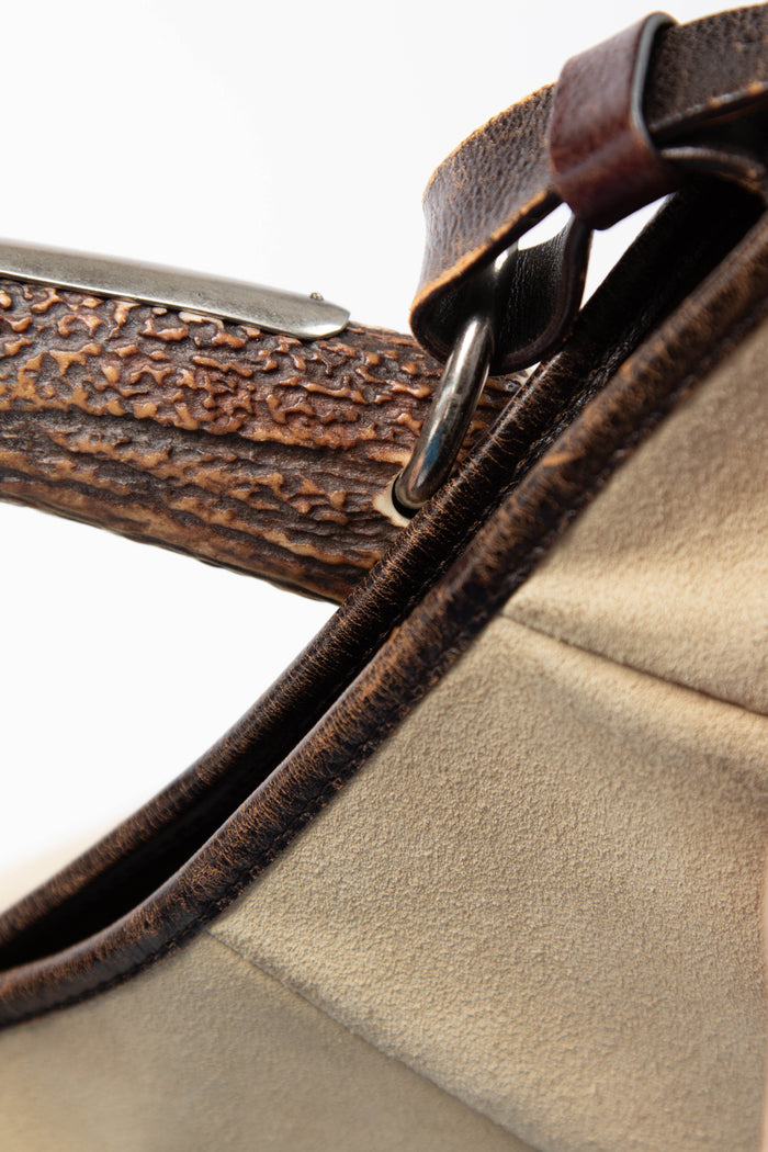 Vintage Yves Saint Laurent Suede Leather Mombasa Shoulder Bag