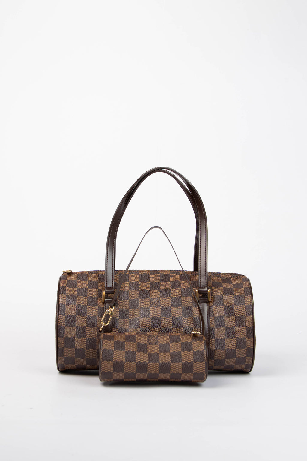 2000s Louis Vuitton Damier Ebene Papillon 30cm Shoulder Bag