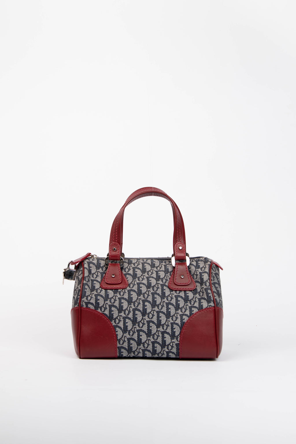 2000s Christian Dior Navy Boston Bag