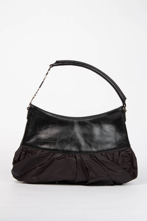 SUPER RARE Christian Dior Galliano Black Leather Ballerina Shoulder Bag