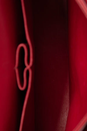 90s Chanel Red Lambskin Medium Classic Double Flap with 24K GHW