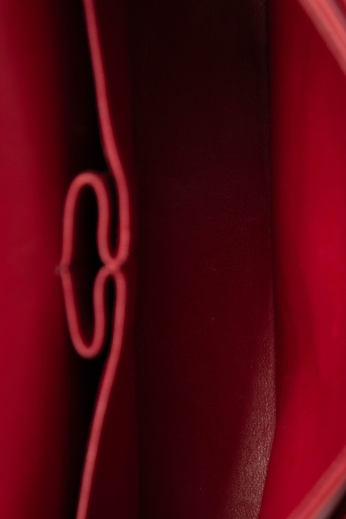 90s Chanel Red Lambskin Medium Classic Double Flap with 24K GHW