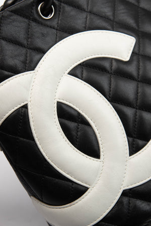 2000s Chanel Black Rue Cambon Bucket Bag