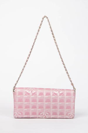 2000s Chanel Pink Travel Line East West Shoulder Bag