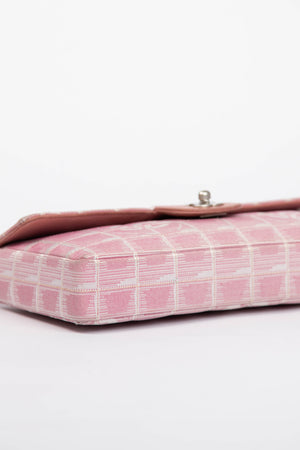 2000s Chanel Pink Travel Line East West Shoulder Bag
