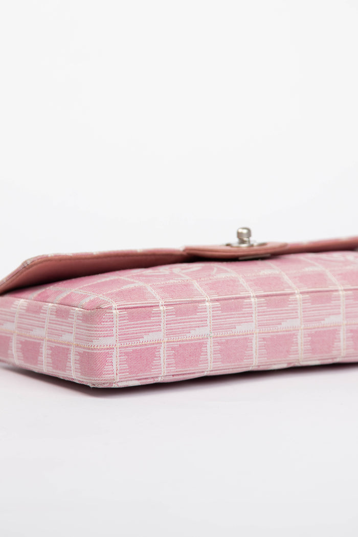 2000s Chanel Pink Travel Line East West Shoulder Bag