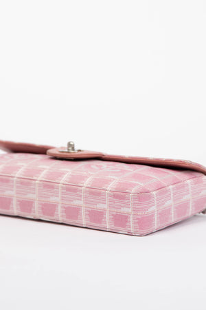 2000s Chanel Pink Travel Line East West Shoulder Bag